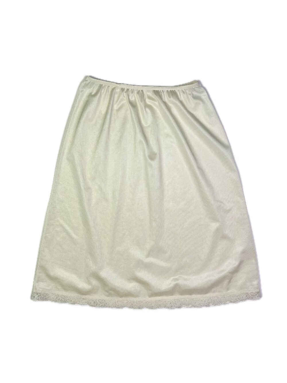 Vintage Deena Size M Creamy Yellow Half Slip 24" Long